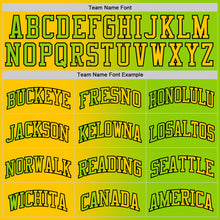 Load image into Gallery viewer, Custom Neon Green Yellow-Black Authentic Gradient Fashion Basketball Jersey