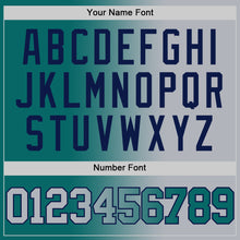 Load image into Gallery viewer, Custom Teal Gray-Navy Authentic Gradient Fashion Basketball Jersey