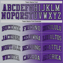 Load image into Gallery viewer, Custom Purple Gray-Black Authentic Gradient Fashion Basketball Jersey