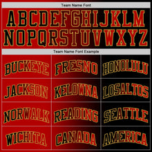 Load image into Gallery viewer, Custom Black Red-Old Gold Authentic Gradient Fashion Basketball Jersey