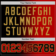 Load image into Gallery viewer, Custom Black Red-Old Gold Authentic Gradient Fashion Basketball Jersey