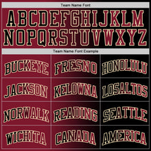 Load image into Gallery viewer, Custom Black Crimson-Cream Authentic Gradient Fashion Basketball Jersey
