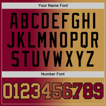 Load image into Gallery viewer, Custom Maroon Old Gold-Black Authentic Gradient Fashion Basketball Jersey