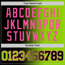 Load image into Gallery viewer, Custom Black Neon Green-Pink Authentic Gradient Fashion Basketball Jersey