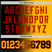 Load image into Gallery viewer, Custom Black Gold-Red Authentic Gradient Fashion Basketball Jersey