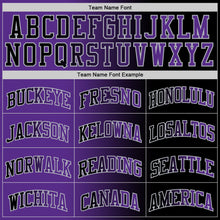 Load image into Gallery viewer, Custom Black Purple-Gray Authentic Gradient Fashion Basketball Jersey