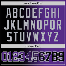 Load image into Gallery viewer, Custom Black Purple-Gray Authentic Gradient Fashion Basketball Jersey