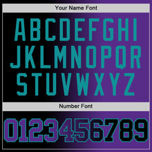 Load image into Gallery viewer, Custom Black Purple-Teal Authentic Gradient Fashion Basketball Jersey