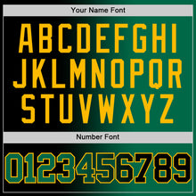 Load image into Gallery viewer, Custom Black Kelly Green-Gold Authentic Gradient Fashion Basketball Jersey