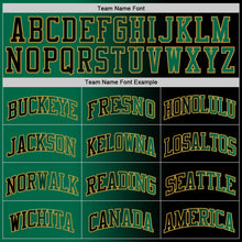 Load image into Gallery viewer, Custom Black Kelly Green-Old Gold Authentic Gradient Fashion Basketball Jersey