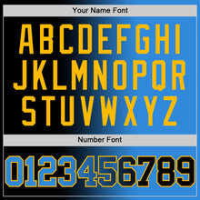 Load image into Gallery viewer, Custom Black Powder Blue-Gold Authentic Gradient Fashion Basketball Jersey