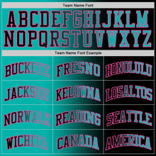 Load image into Gallery viewer, Custom Black Aqua-Pink Authentic Gradient Fashion Basketball Jersey