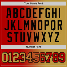 Load image into Gallery viewer, Custom Red Old Gold-Black Authentic Gradient Fashion Basketball Jersey