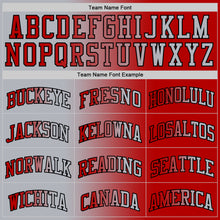 Load image into Gallery viewer, Custom Red Gray-Black Authentic Gradient Fashion Basketball Jersey