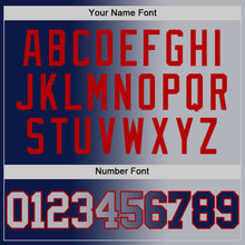 Load image into Gallery viewer, Custom Navy Gray-Red Authentic Gradient Fashion Basketball Jersey