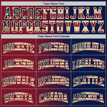 Load image into Gallery viewer, Custom Navy Vintage USA Flag Maroon-Cream Authentic Gradient Fashion Basketball Jersey