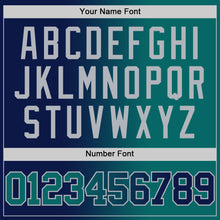 Load image into Gallery viewer, Custom Navy Teal-Gray Authentic Gradient Fashion Basketball Jersey