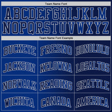 Load image into Gallery viewer, Custom Navy Royal-Gray Authentic Gradient Fashion Basketball Jersey