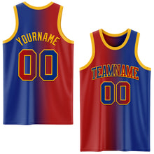 Load image into Gallery viewer, Custom Royal Red-Gold Authentic Gradient Fashion Basketball Jersey