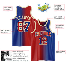 Load image into Gallery viewer, Custom Royal Red-Cream Authentic Gradient Fashion Basketball Jersey