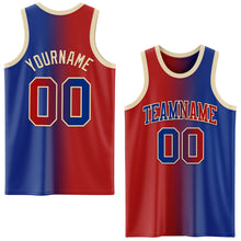 Load image into Gallery viewer, Custom Royal Red-Cream Authentic Gradient Fashion Basketball Jersey