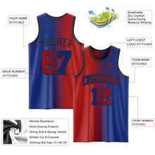 Load image into Gallery viewer, Custom Royal Red-Black Authentic Gradient Fashion Basketball Jersey