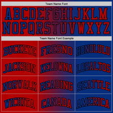 Load image into Gallery viewer, Custom Royal Red-Black Authentic Gradient Fashion Basketball Jersey