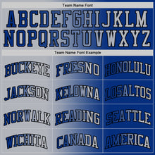 Load image into Gallery viewer, Custom Royal Gray-Black Authentic Gradient Fashion Basketball Jersey