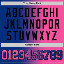 Load image into Gallery viewer, Custom Royal Pink-Black Authentic Gradient Fashion Basketball Jersey