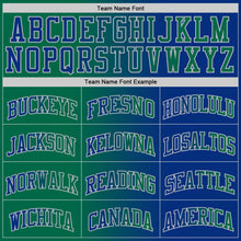 Load image into Gallery viewer, Custom Royal Kelly Green-Gray Authentic Gradient Fashion Basketball Jersey