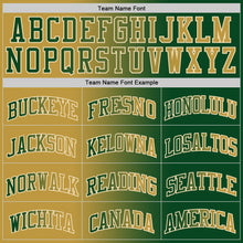 Load image into Gallery viewer, Custom Green Old Gold-Cream Authentic Gradient Fashion Basketball Jersey