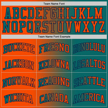 Load image into Gallery viewer, Custom Teal Orange-Navy Authentic Gradient Fashion Basketball Jersey