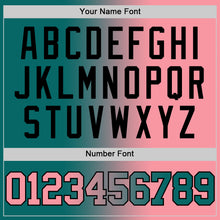 Load image into Gallery viewer, Custom Teal Medium Pink-Black Authentic Gradient Fashion Basketball Jersey