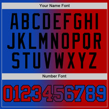 Load image into Gallery viewer, Custom Thunder Blue Red-Black Authentic Gradient Fashion Basketball Jersey