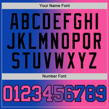 Load image into Gallery viewer, Custom Thunder Blue Pink-Black Authentic Gradient Fashion Basketball Jersey