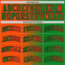 Load image into Gallery viewer, Custom Grass Green Orange-Black Authentic Gradient Fashion Basketball Jersey