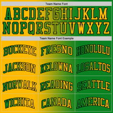 Load image into Gallery viewer, Custom Grass Green Gold-Black Authentic Gradient Fashion Basketball Jersey