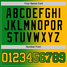 Load image into Gallery viewer, Custom Grass Green Gold-Black Authentic Gradient Fashion Basketball Jersey