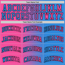 Load image into Gallery viewer, Custom Powder Blue Pink-Black Authentic Gradient Fashion Basketball Jersey