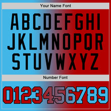 Load image into Gallery viewer, Custom Sky Blue Red-Black Authentic Gradient Fashion Basketball Jersey