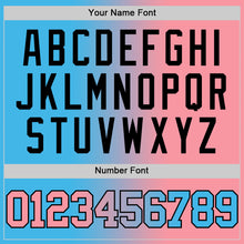 Load image into Gallery viewer, Custom Sky Blue Medium Pink-Black Authentic Gradient Fashion Basketball Jersey