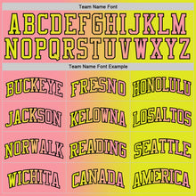 Load image into Gallery viewer, Custom Neon Yellow Medium Pink-Black Authentic Gradient Fashion Basketball Jersey