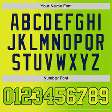 Load image into Gallery viewer, Custom Neon Yellow Neon Green-Navy Authentic Gradient Fashion Basketball Jersey