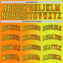 Load image into Gallery viewer, Custom Neon Yellow Bay Orange-Navy Authentic Gradient Fashion Basketball Jersey