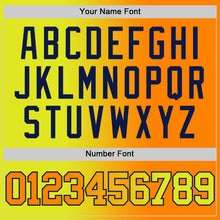 Load image into Gallery viewer, Custom Neon Yellow Bay Orange-Navy Authentic Gradient Fashion Basketball Jersey