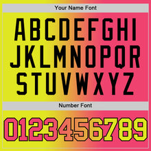 Load image into Gallery viewer, Custom Neon Yellow Neon Pink-Black Authentic Gradient Fashion Basketball Jersey