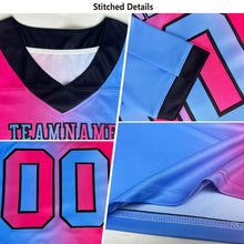 Load image into Gallery viewer, Custom Purple Old Gold-Black Mesh Authentic Gradient Fashion Scratch Football Jersey