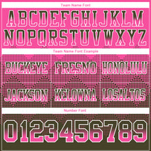 Load image into Gallery viewer, Custom Pink Olive-White Mesh Authentic Gradient Square Shape Flag Football Jersey