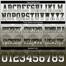 Load image into Gallery viewer, Custom White Olive-Black Mesh Authentic Gradient Square Shape Flag Football Jersey