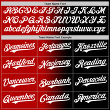 Load image into Gallery viewer, Custom Black White-Red Authentic Gradient Fashion Baseball Jersey